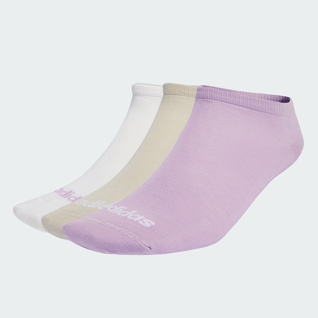 Nogavice adidas Performance Thin Linear Low-Cut Socks - 3 Pairs Lila | JL6120, 0