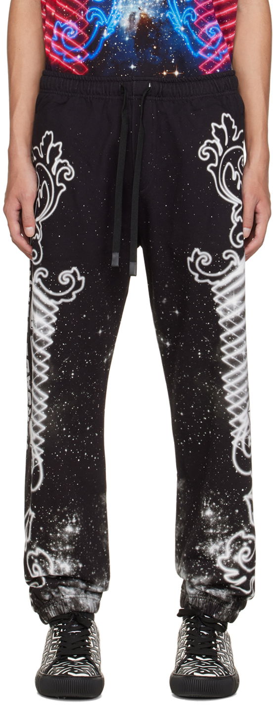 Trenirka Versace Galaxy Print Lounge Pants Črna | E73GAA31GEFS057