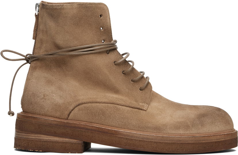 Oblačila Marsèll Marsèll Parrucca Suede Combat Boots Rjava | MM2961 P024310