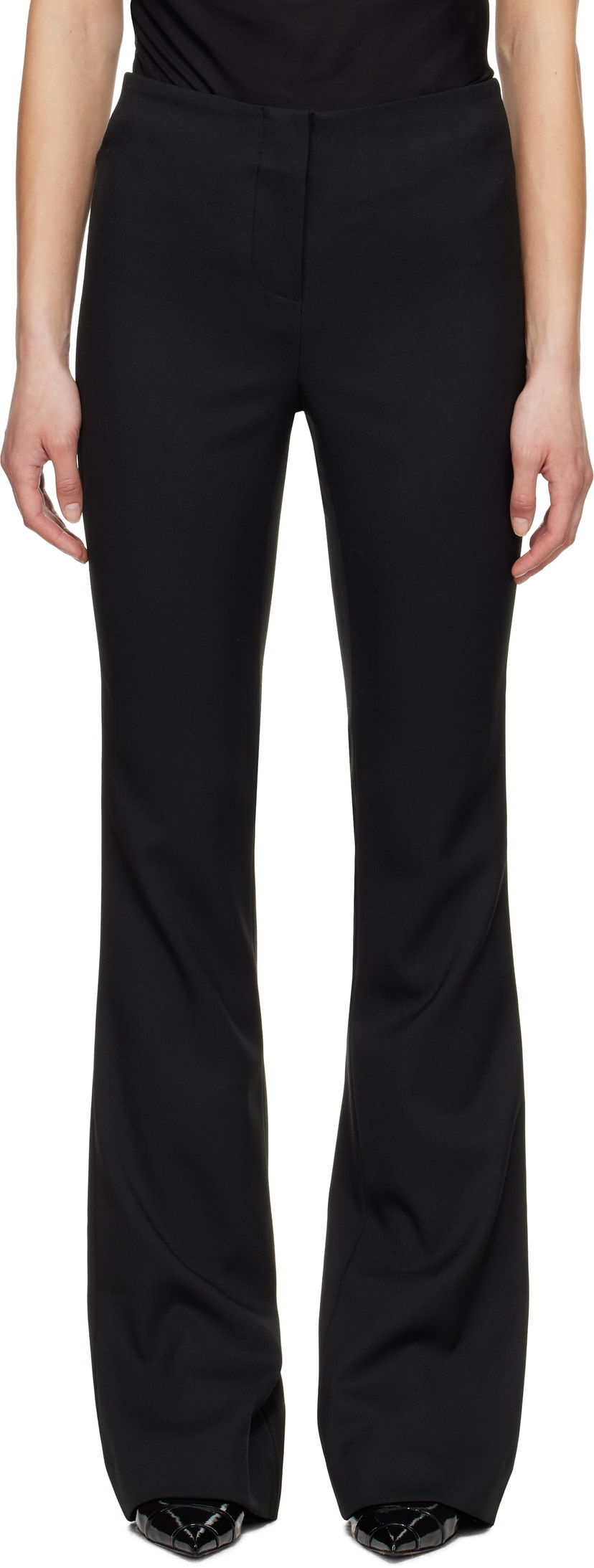 Hlače Entire Studios Entire Studios Slim Flare Wool Trousers Črna | ESW-S25-3012-BW