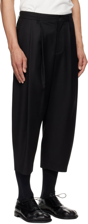 Hlače ADER ERROR ADER error Sig; Tag 01 Cropped Pleated Trousers Črna | BO42FYSA0101BK, 1
