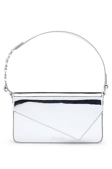 Torba za čez ramo BOSS Clutch Bag With Logo Handle Kovinski | 50536245, 0