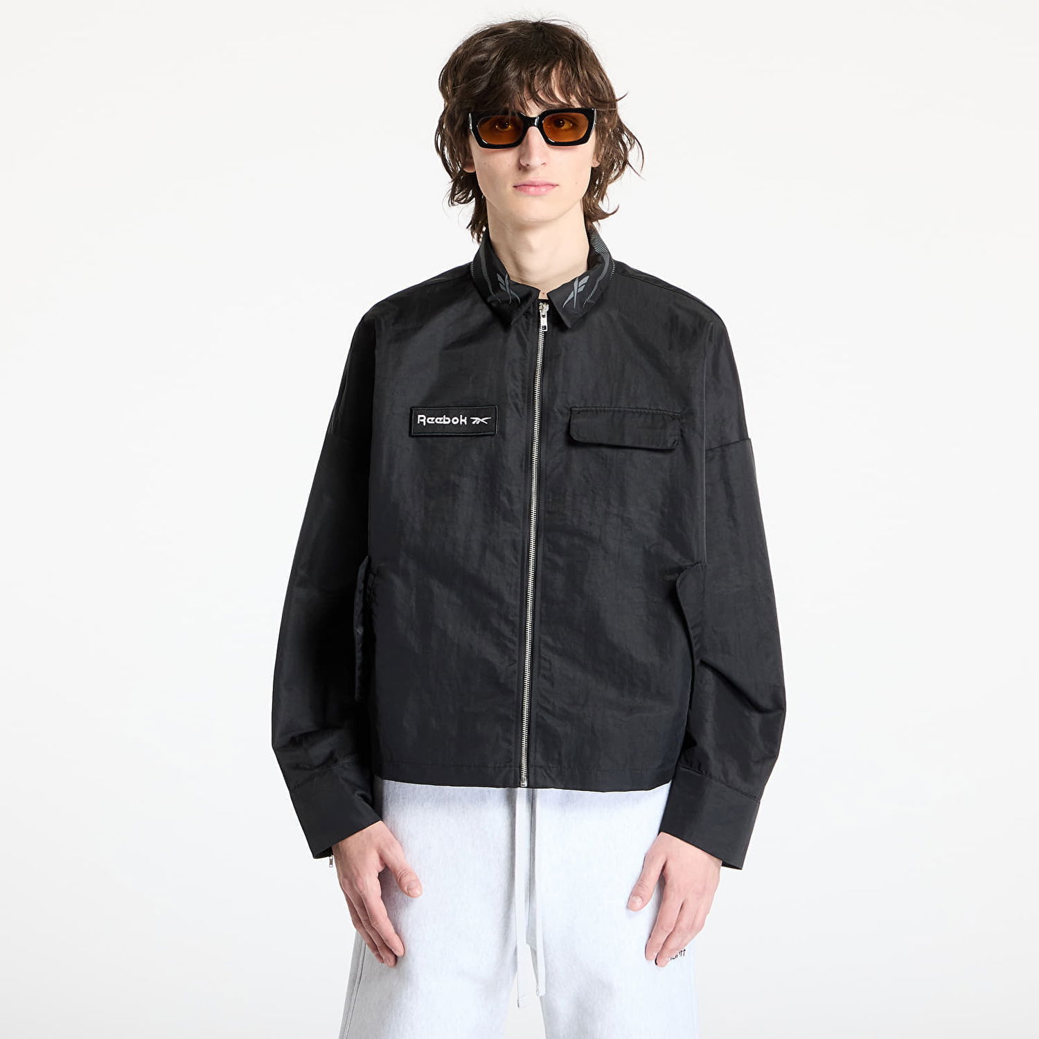 Vetrovka Reebok Zipped Overshirt Črna | RMES001C99FAB0011000, 0