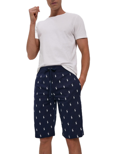 Kratke hlače Polo by Ralph Lauren Sleepwear All Over Pony Sweat Short Mornarica | 714844765001
