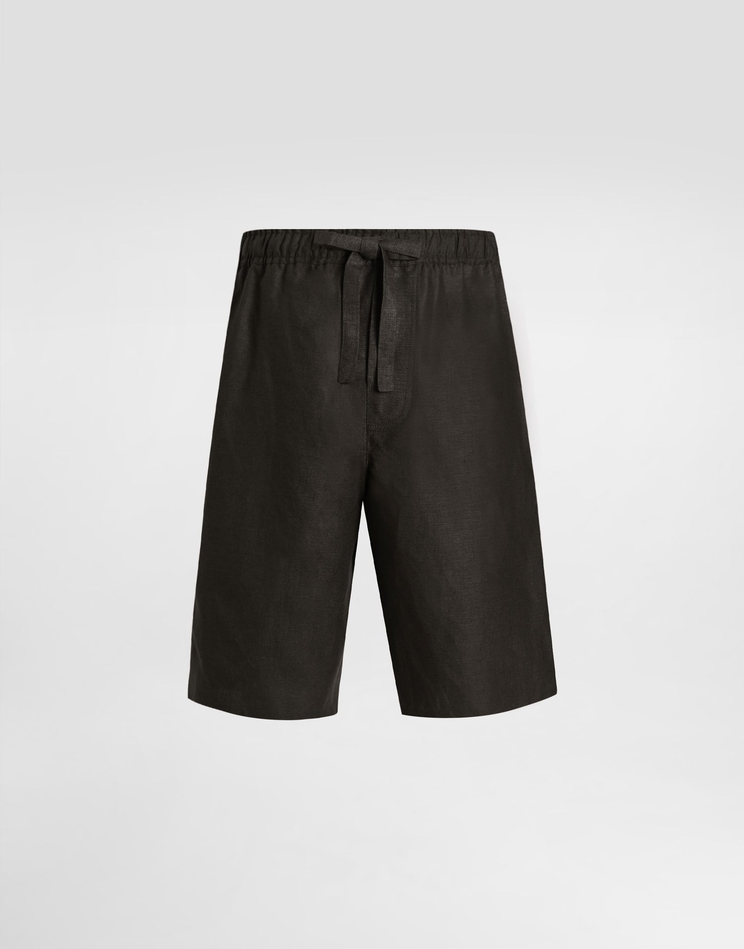 Kratke hlače Dolce & Gabbana Dolce & Gabbana Linen Drawstring Shorts Črna | GP0T1TFU4MCN0000, 0