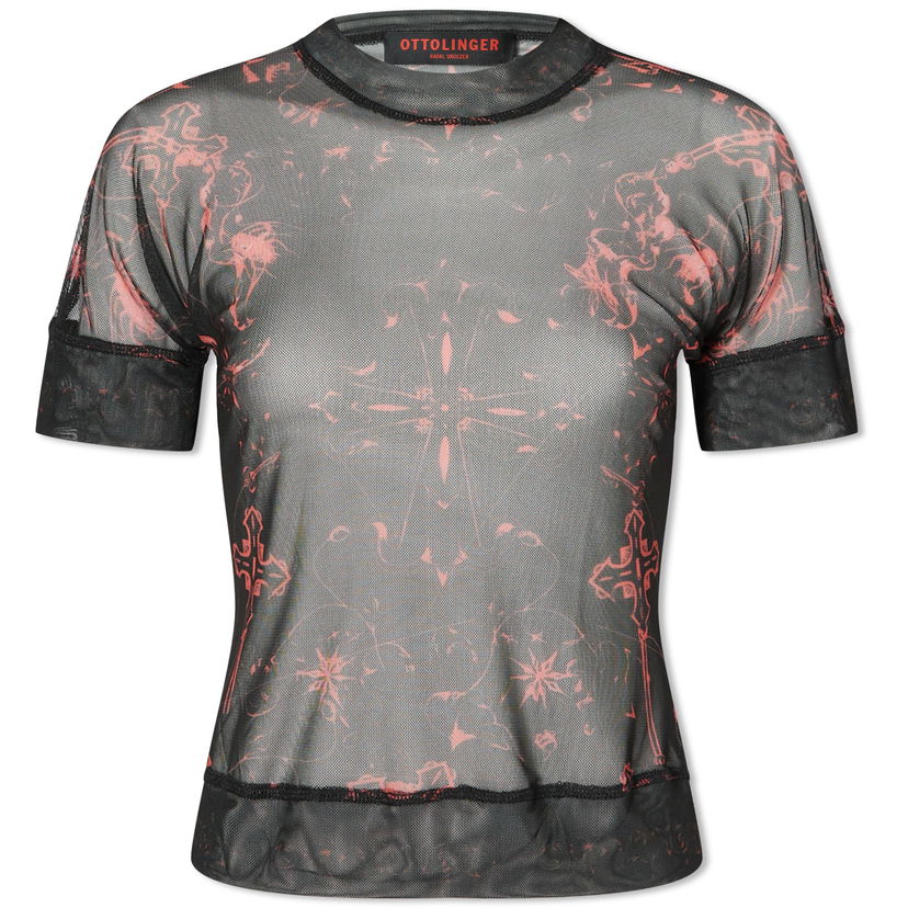 Majica Ottolinger Ottolinger Mesh T-Shirt Črna | 100119-SKRIBB