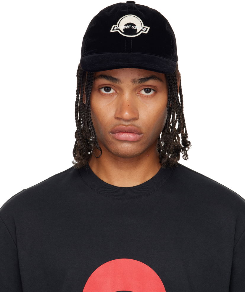 Kapa Marine Serre Marine Serre Velvet Baseball Cap Črna | UHG048ACWOV0074