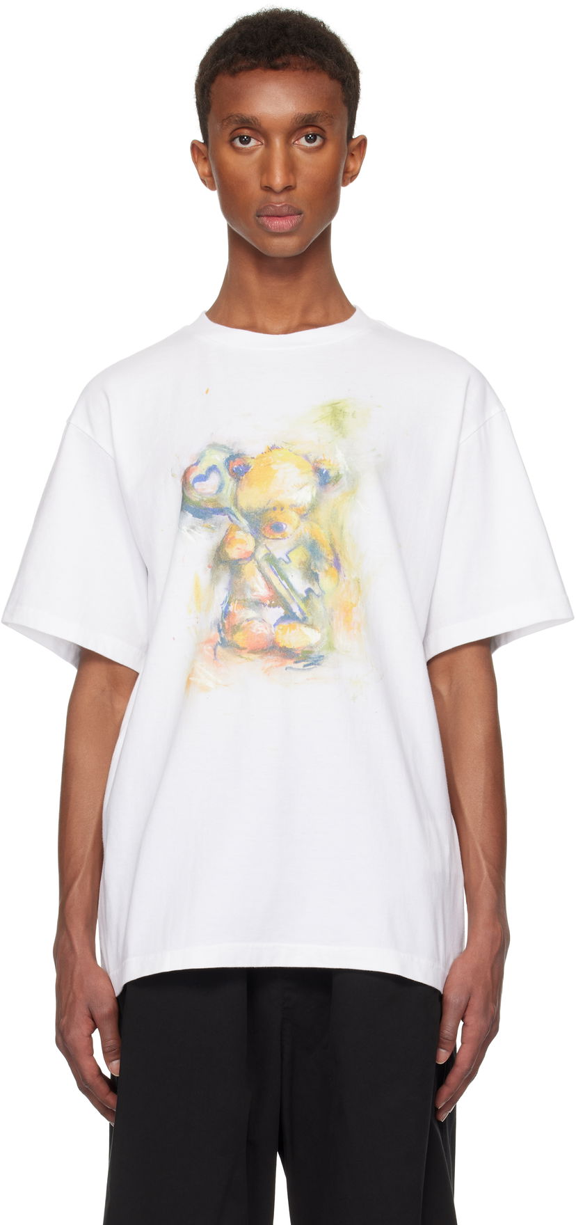 Majica We11done We11done Graphic Print T-Shirt Bela | WD-TT3-24-752-U-WH