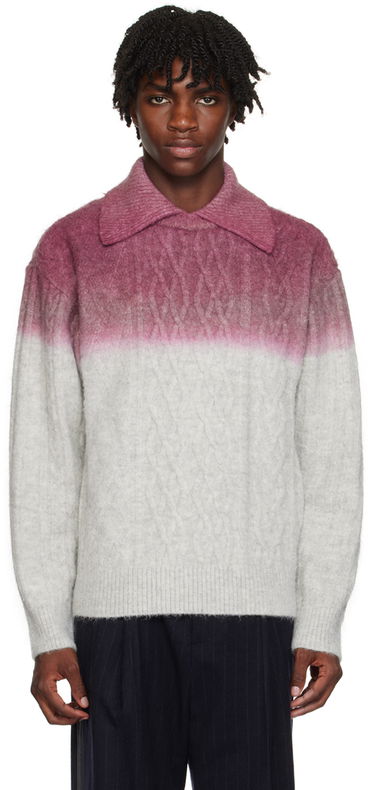 Pleteni pulover ADER ERROR Gradient Cable Knit Sweater Lila | BMADFWKT0101GR, 0