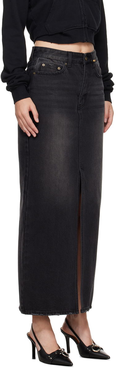 Krila We11done We11done Washed Denim Maxi Skirt Črna | WD-DS2-24-373-W-BK, 1