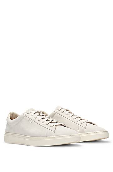Oblačila BOSS Suede Trainers with Rubber Outsole Bela | 50541868, 0