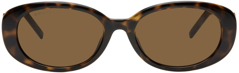 Sončna očala Gucci Brown G String Round Oval Sunglasses Bež | GG1684SA-004