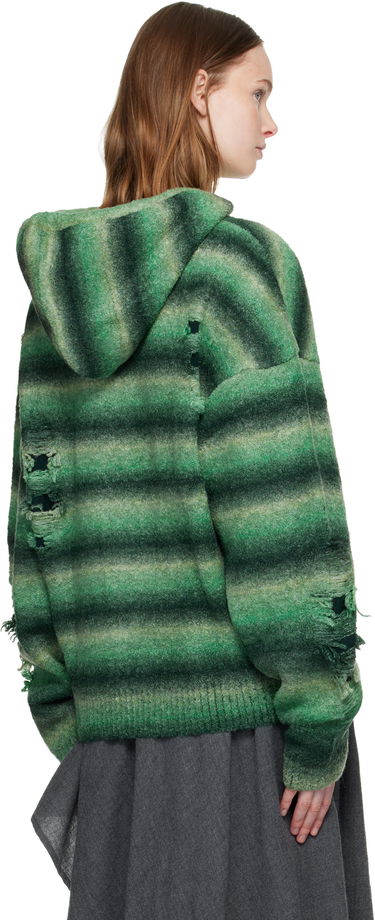 Pulover Andersson Bell Gradient Distressed Hoodie Zelena | atb1391u, 2