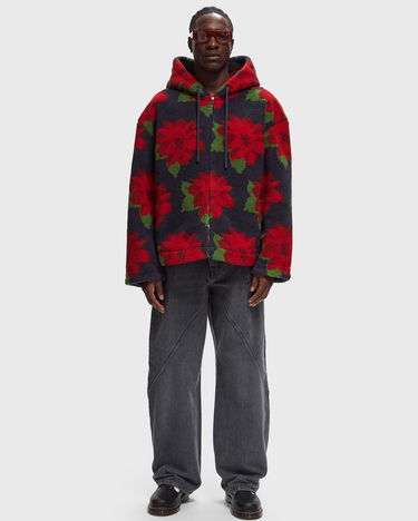 Jakna JW Anderson JWA FLEECE HOODED JACKET Rdeča | JK0324-PG1586-888, 1