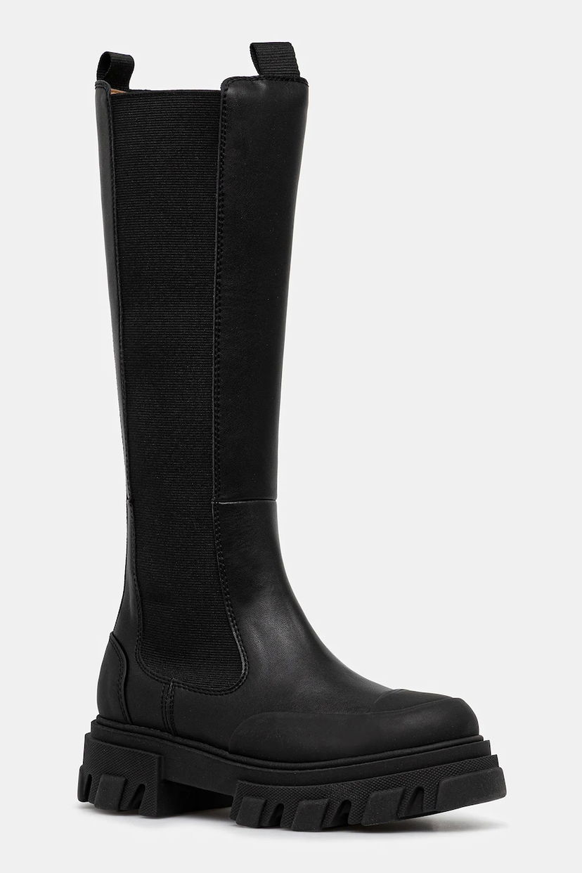 Superge in čevlji GANNI GANNI Cleated High Chelsea Boots Črna | S3240