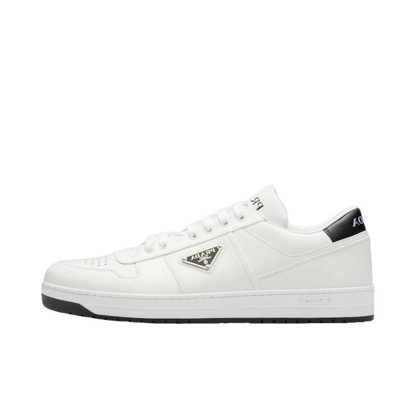 Superge in čevlji Prada Downtown Low Top Sneakers Leather White White Black Bela | 2EE364_3LJ6_F0964