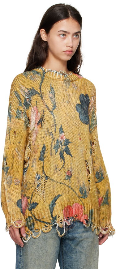 Pleteni pulover R13 R13 Printed Oversized Sweater Rumena | R13WY197-Y222A, 1
