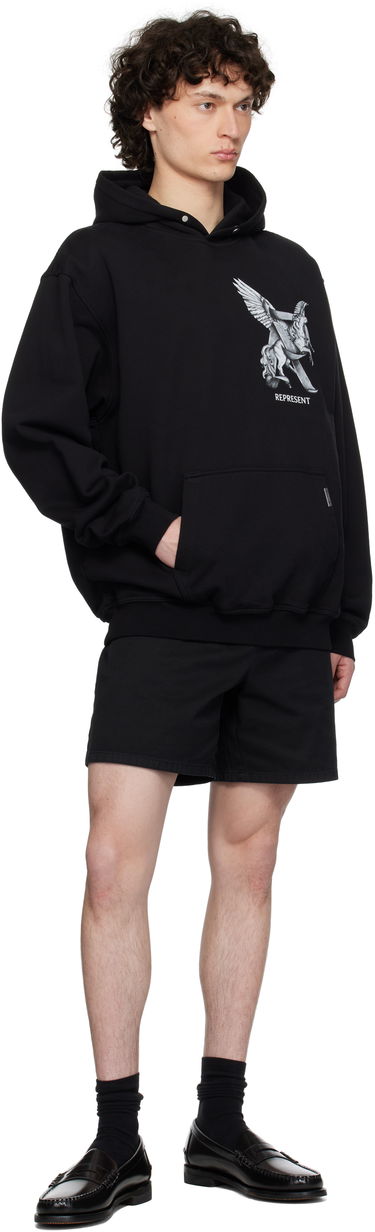 Pulover Represent Clo Represent 'Elegance In Motion' Graphic Print Hoodie Črna | MLM41065, 3