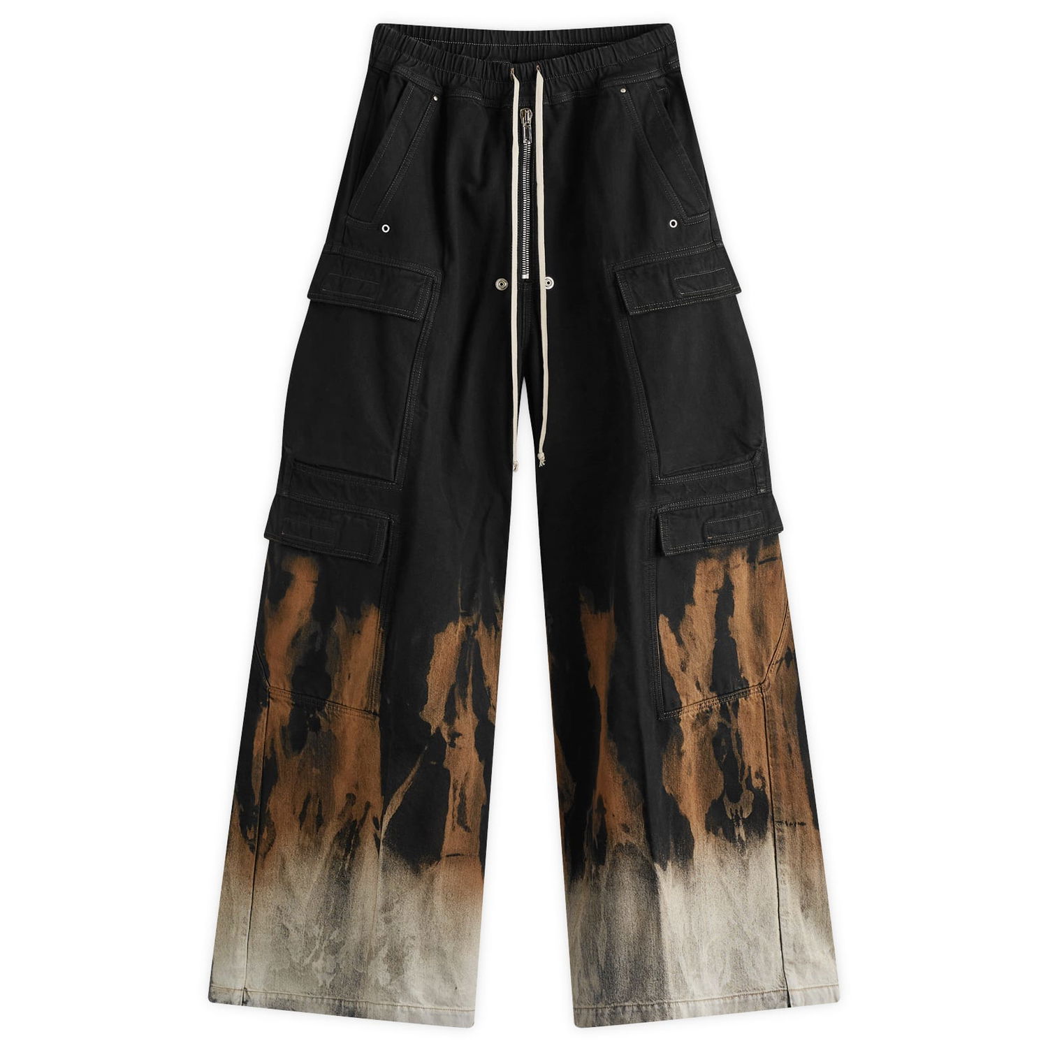 Kavbojke Rick Owens Printed Baggy Jeans Črna | DS02D2324-0983-BSUN, 0