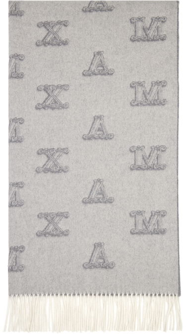 Šala Max Mara Wsklause Monogram Jacquard Fringed Scarf Bež | 2524546302600, 2