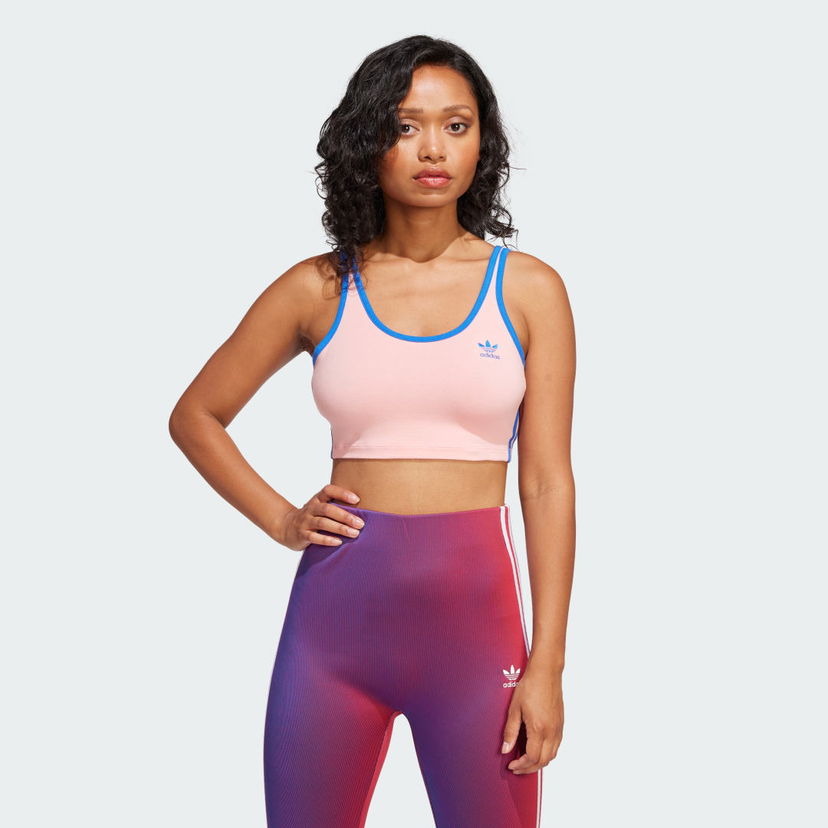 Modrček adidas Performance 3-Stripes Sports Bra Roza | JP2293