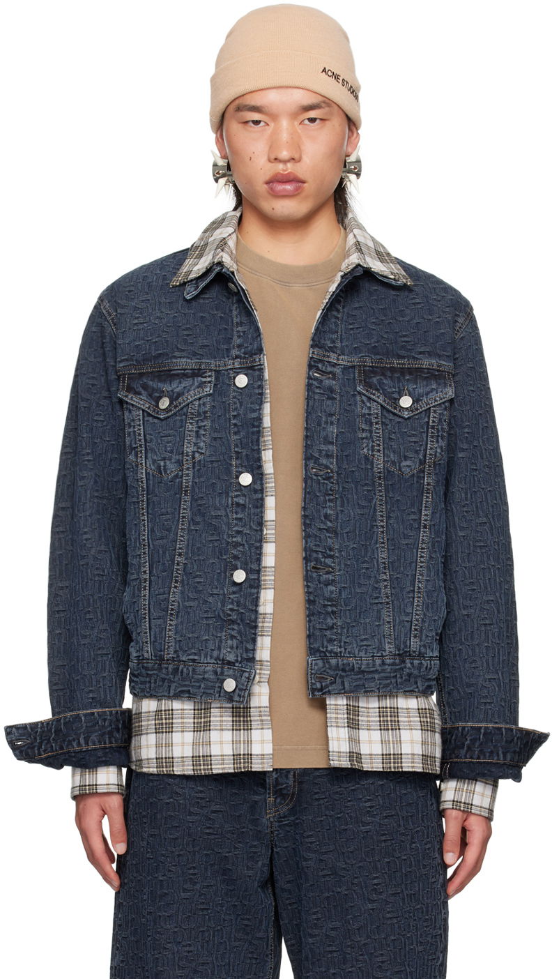 Jakna Acne Studios Blue Cropped Denim Jacket Modra | B90775-