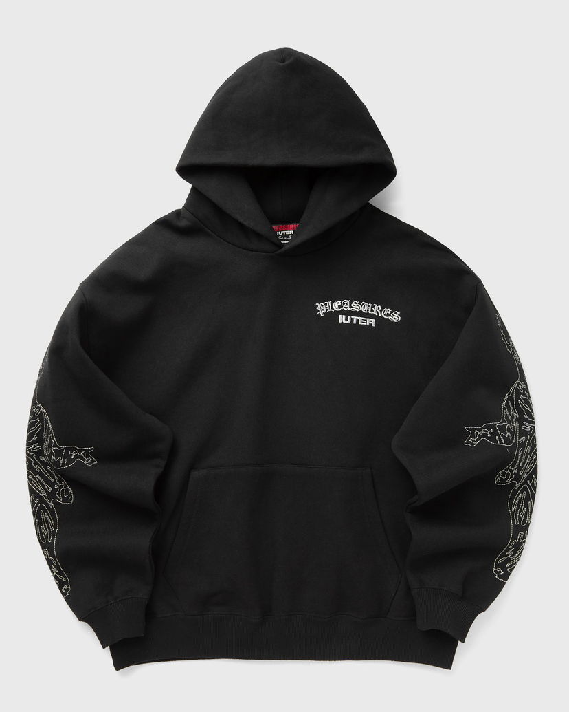 Pulover Pleasures Iuter Andrea Hoodie Črna | P24IU005-BLACK