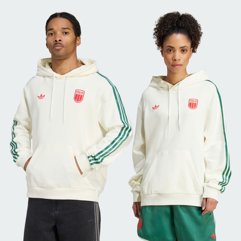 Pulover adidas Performance Italy Hoodie Bela | JW9731