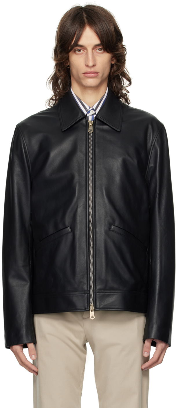Jakna Paul Smith Paul Smith Slim-Fit Leather Jacket Črna | M1R-041Z-N01388-79