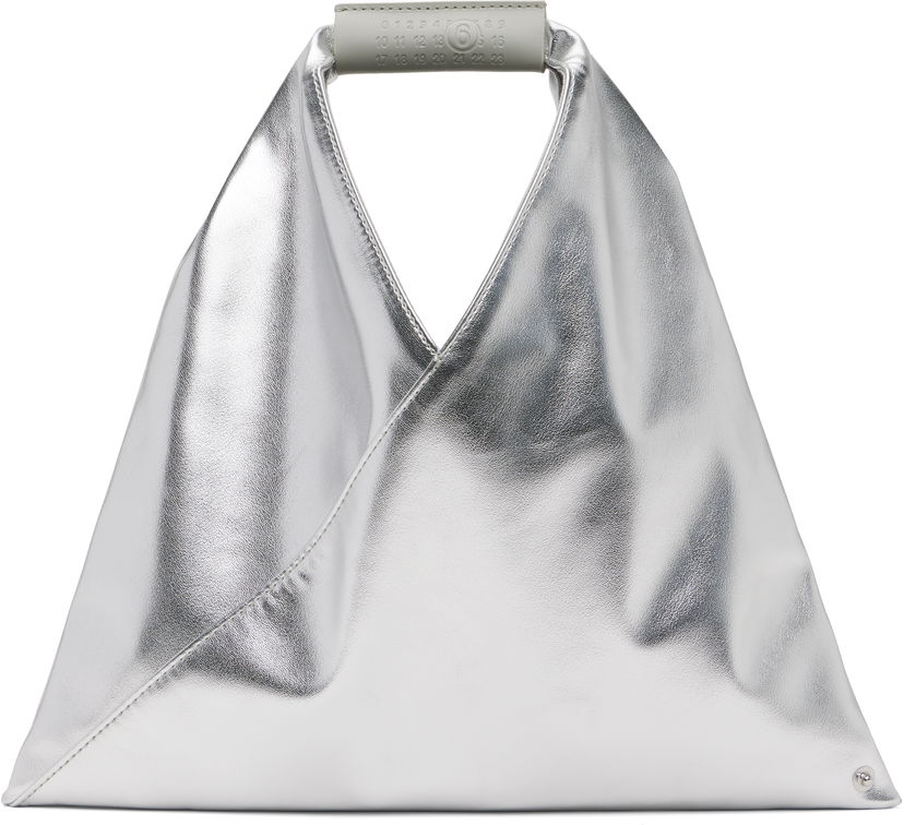 Torbica Maison Margiela MM6 Maison Margiela Triangle Mini Tote Kovinski | SB6WD0013 P8496