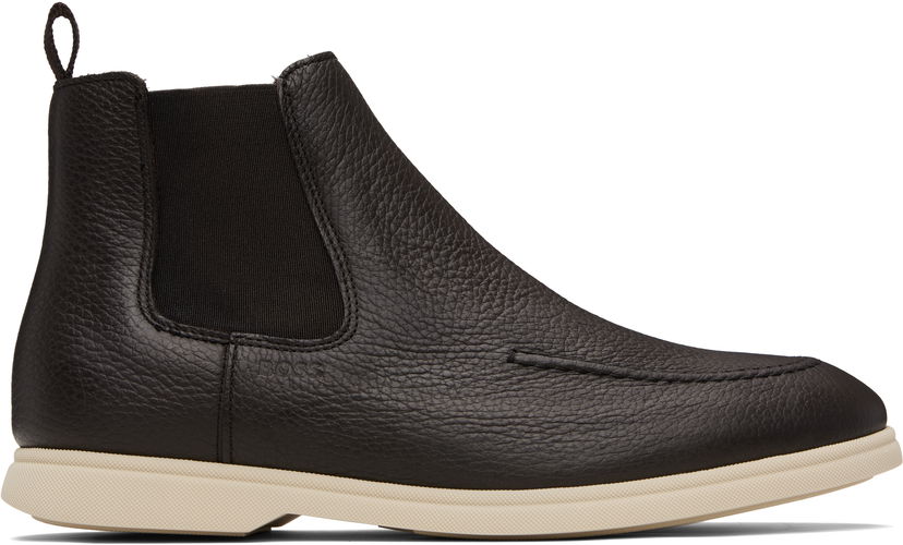 Superge in čevlji BOSS BOSS Leather Chelsea Boots Črna | 50548107