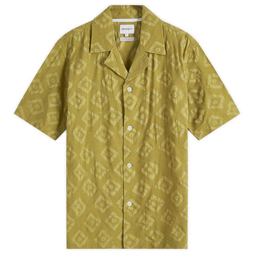 Srajce NORSE PROJECTS Norse Projects Mads Batik Vacation Shirt, Large Rumena | N40-0833-8037