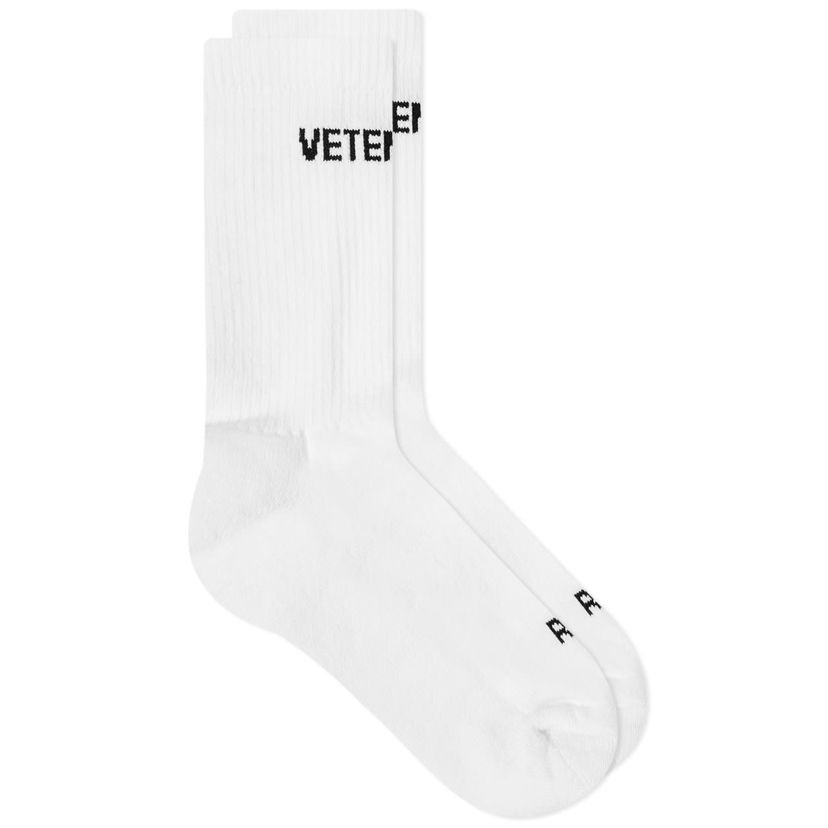 Nogavice VETEMENTS Logo Socks Bela | UE54SO140W