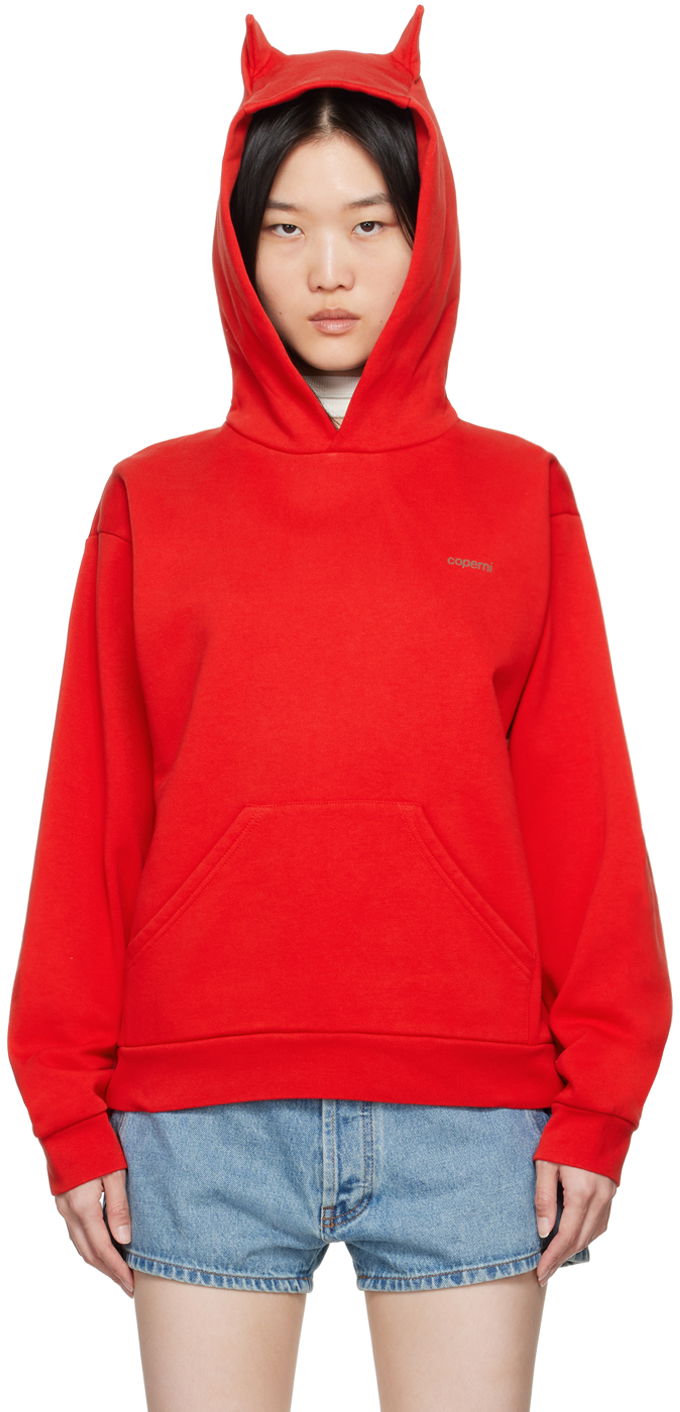 Pulover Coperni Coperni Horn Hoodie Rdeča | COPJS15BIS523