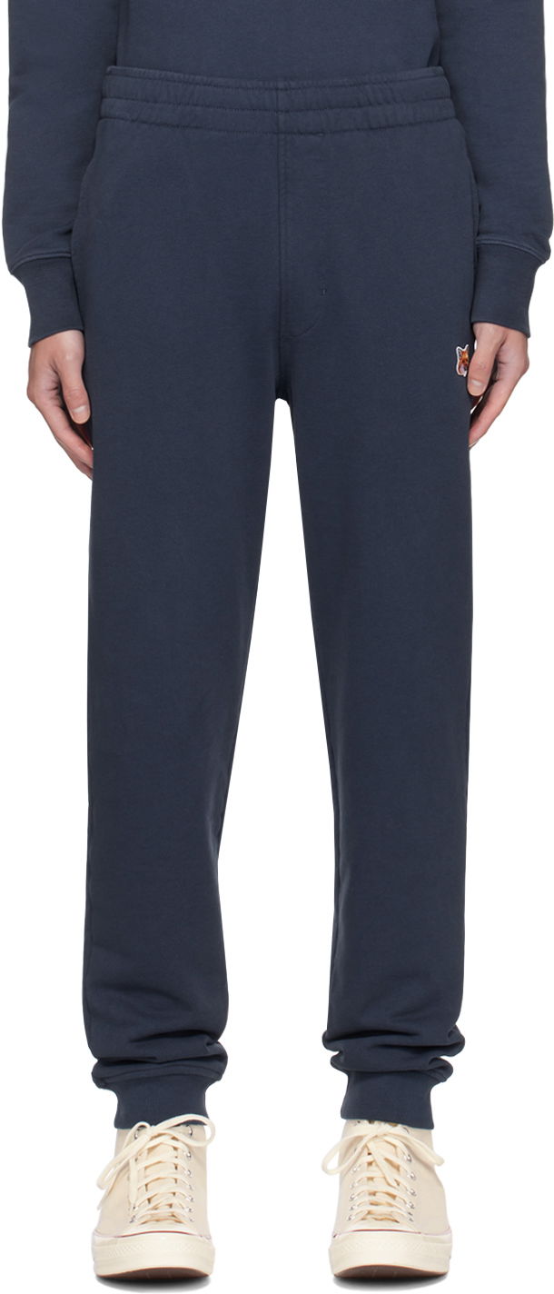 Trenirka MAISON KITSUNÉ Navy Fox Head Regular Sweatpants Mornarica | LM01114KM0001
