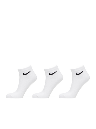 Spodnje perilo in nogavice Nike Lightweight Ankle Socks 3-Pack Bela | SX7677-100