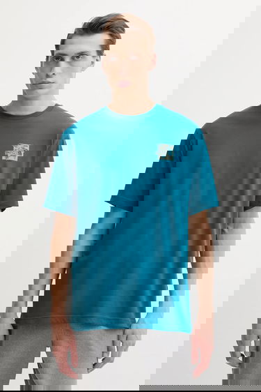 Majica The North Face Connect Relaxed Disconnect To Reconnect Graphic T-Shirt Turkizna | NF0A8E3YBSI1, 2