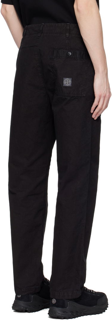 Cargo hlače Stone Island Stone Island Brushed Organic Cotton Canvas Old Effect Trousers Črna | K1S15 3100023 S00WA, 2