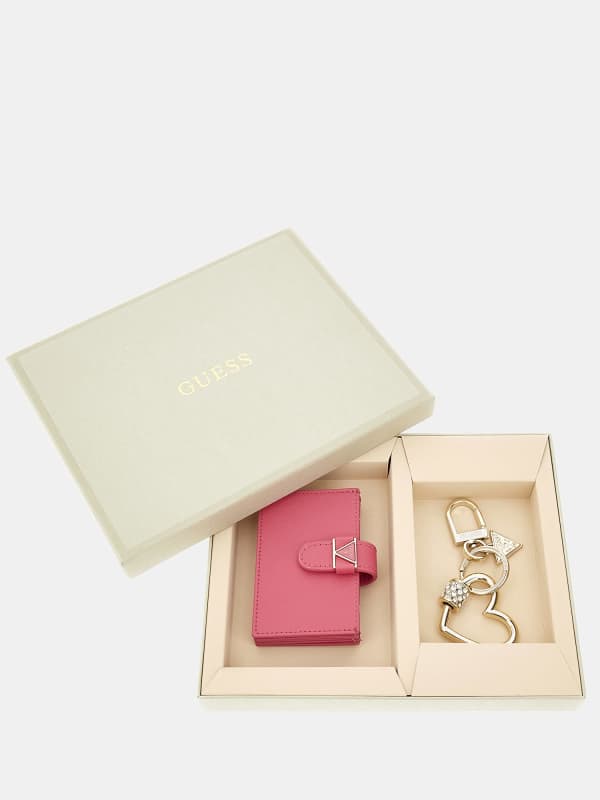 Oblačila GUESS 4G Logo Wallet And Keychain Set Bež | GFBOXWP3309, 0