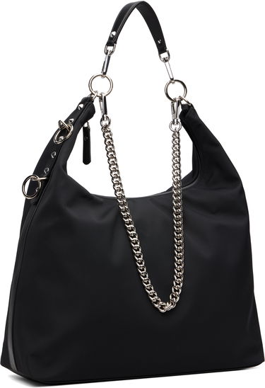Torbica R13 Large Nylon Hobo Bag with Chain Črna | R13WA063-A010, 1