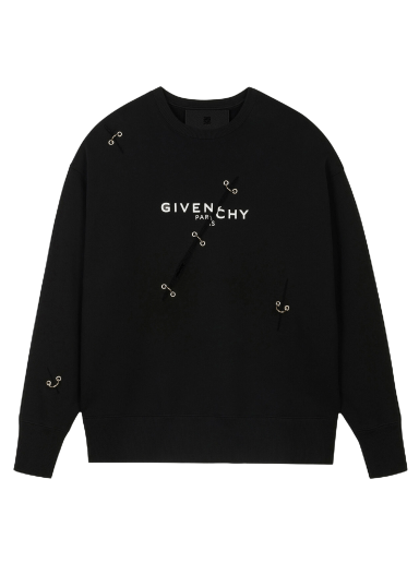 Pleteni pulover Givenchy Oversized Crewneck Črna | BMJ0B83Y69 001