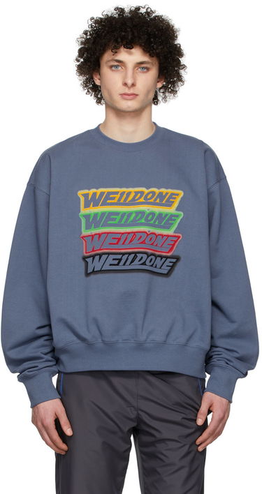 Pulover We11done We11done French Terry Sweatshirt Modra | WD-TS1-22-651-U-NV, 0