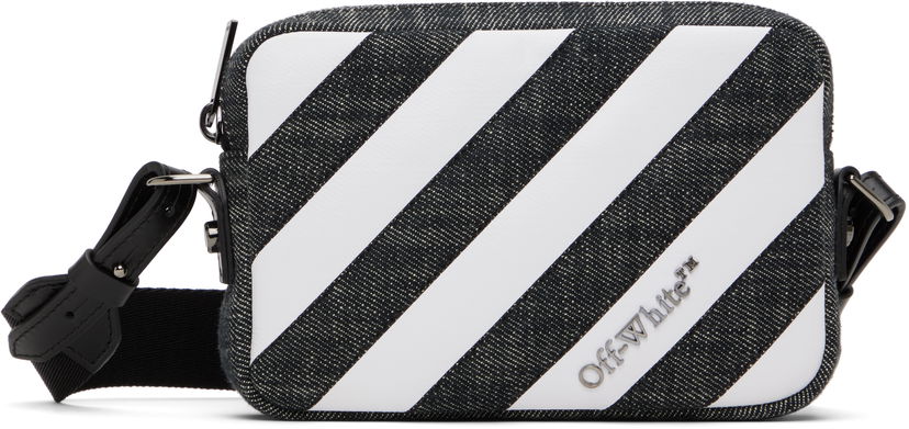 Torba za čez ramo Off-White Off-White Diagonal Striped Camera Bag Bela | OWNN18FS25FAB0021000