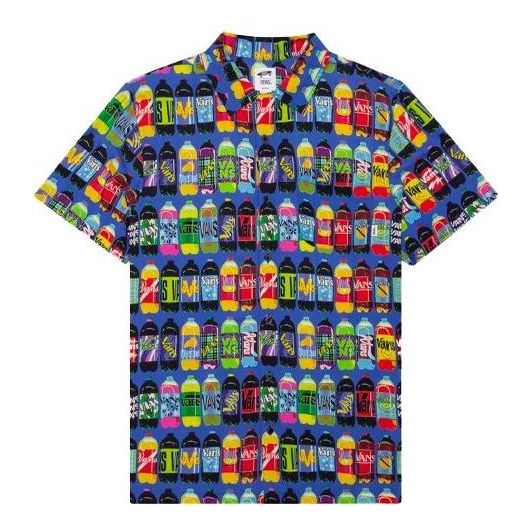 Srajce Vans Fergus All Over Print Short Sleeve Shirt Modra | VN0A4RS1W02