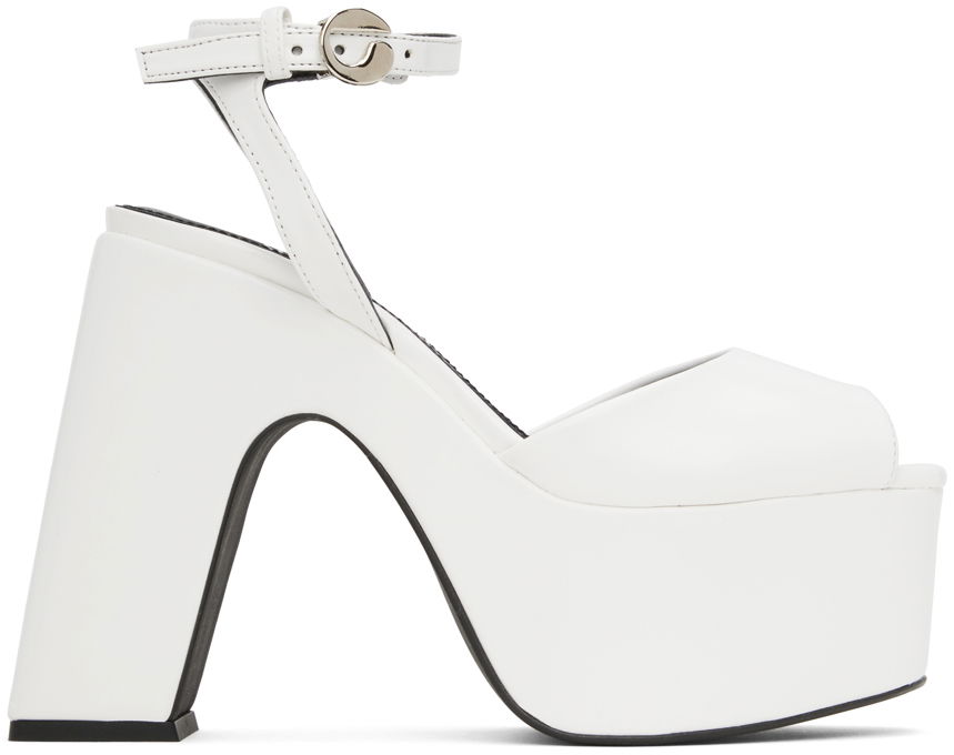 Superge in čevlji Coperni Bridge Platform Sandals Bela | COPSH14463, 0