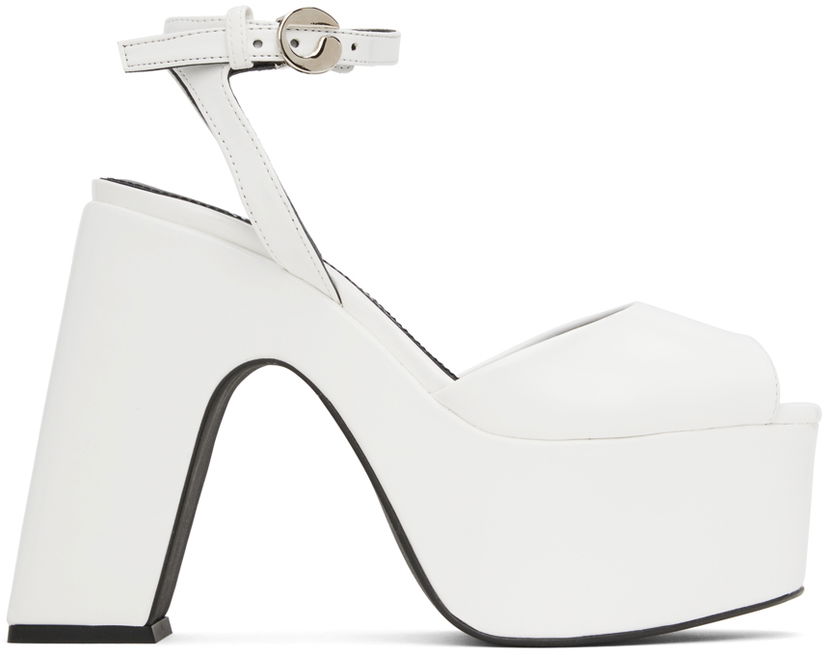 Superge in čevlji Coperni Bridge Platform Sandals Bela | COPSH14463