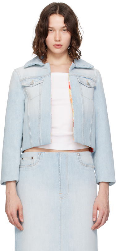 Jakna Acne Studios Acne Studios Padded Cropped Denim Jacket Modra | A90642-, 0