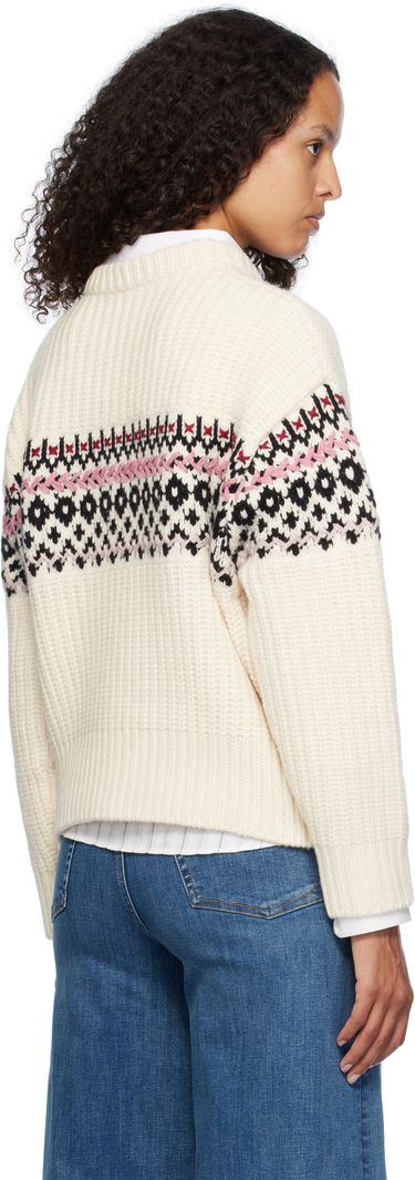 Pleteni pulover rag & bone rag & bone Leigh Fair Isle Sweater Bela | WAS24F015EC15, 2