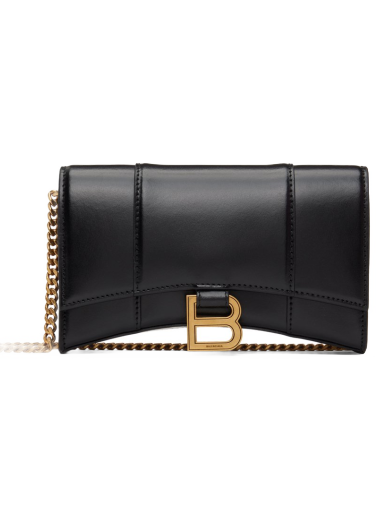 Torba za čez ramo Balenciaga Hourglass Shoulder Bag Črna | 656050 1QJ4M
