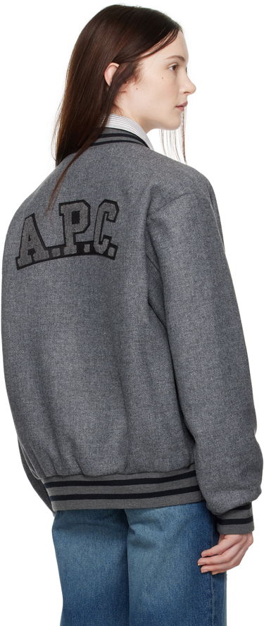 Bomber jakna A.P.C. Wool Bomber Jacket Siva | WVBEB-M02974, 2